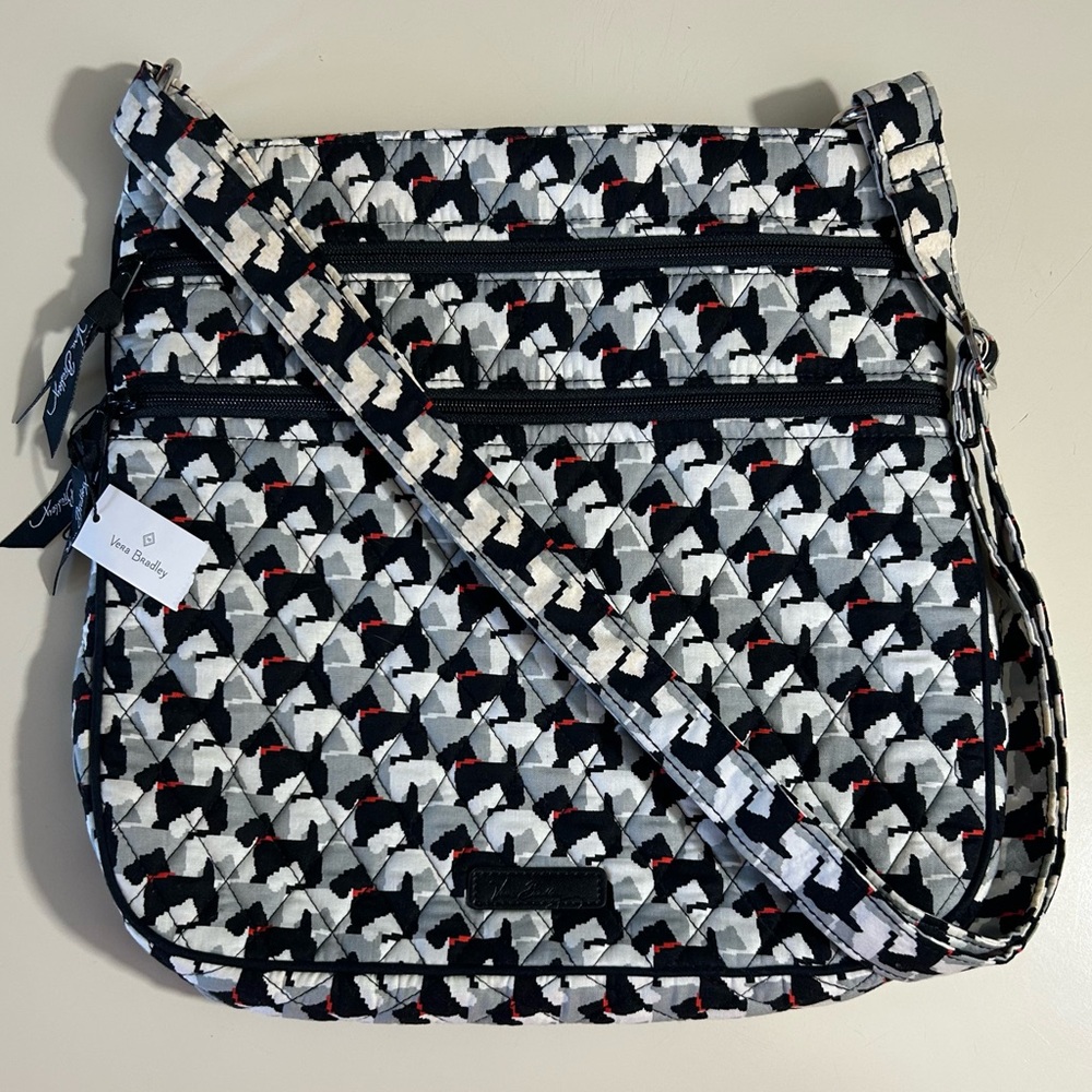 Vera Bradley Triple Zip Hipster in Scottie Dogs